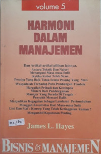 Image of Harmoni Dalam Manajemen : dan artikel-artikel lainnya
