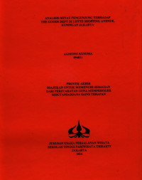 Image of ANALISIS MINAT PENGUNJUNG TERHADAPTHE GOODS DEPT DI LOTTE SHOPPING AVENUE,KUNINGAN JAKARTA