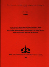 Image of Factors influencing Consumer Behaviour on the Development of Fast Food Industry in Jakarta