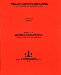 Image of ANALISIS PENGARUH KOMUNIKASI TERHADAP KERJASAMA KARYAWAN FRONT OFFICE DAN HOUSEKEEPING DEPARTMENTDI MORRISSEY SERVICED APARTMENT JAKARTA