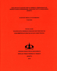 Image of ANALISIS DAYA DUKUNG FISIK DI TERMINAL KEBERANGKATAN BANDAR UDARA INTERNASIONAL SOEKARNO HATTA CENGKARENG, JAKARTA