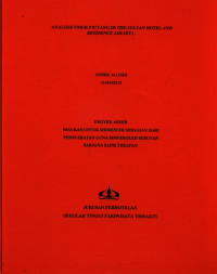Image of ANALISIS UMUR PIUTANG DI THE SULTAN HOTEL AND RESIDENCEJAKARTA