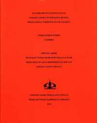 Image of ANALISIS MOTIVASI PENGUNJUNGJAKARTA GEMS CENTER RAWA BENINGSEBAGAI DAYA TARIK WISATA DI JAKARTA