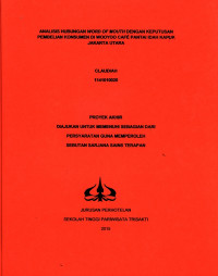 Image of ANALISIS HUBUNGAN WORD OF MOUTH DENGAN KEPUTUSAN PEMBELIAN DI WOOYOO CAFÉ PANTAI INDAH KAPUK