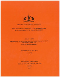 Image of PENGARUH KUALITAS PRODUK TERHADAP KEPUASAN
PELANGGAN KOPI JANJI JIWA KOTA BOGOR
