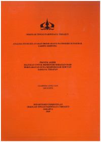 Image of ANALISA STUDI KELAYAKAN BISNIS JEAN’S PATISSERIE DI DAERAH
GADING SERPONG