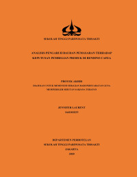 Image of ANALISIS PENGARUH BAURAN PEMASARAN TERHADAP
KEPUTUSAN PEMBELIAN PRODUK DI BENDINO CAFEA
