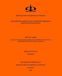 Image of ANALISIS PENGARUH EVENT OTOMOTIF TERHADAP KEPUASAN PENGUNJUNG