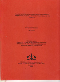 Image of ANALISIS PENGARUH PROGRAM PRAKERIN TERHADAP KOMPETENSI MAHASISWA PRODI D4 PERHOTELAN DI STP TRISAKTI