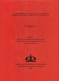 Image of ANALISIS KEBERDAYAAN MASYARAKAT DALAM BIDANG PARIWISATA DI KAMPUNG PESINDON, KOTA PEKALONGAN