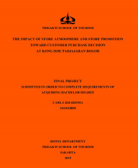 Image of THE IMPACT OF STORE ATMOSPHERE AND STORE PROMOTION
TOWARD CUSTOMER PURCHASE DECISION 
AT KONG DJIE PADJAJARAN BOGOR