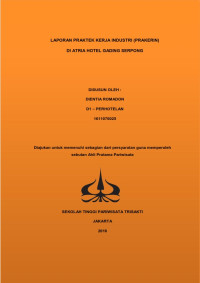 Image of LAPORAN PRAKTEK KERJA INDUSTRI (PRAKERIN) DI ATRIA HOTEL GADING SERPONG