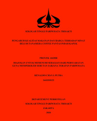 Image of PENGARUH KUALITAS MAKANAN DAN HARGA TERHADAP MINAT
BELI DI TANAMERA COFFEE PANTAI INDAH KAPUK