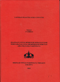 Image of LAPORAN PRAKTEK KERJA INDUSTRI Hotel Novotel Gajahmada Jakarta