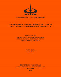 Image of PENGARUH BRAND IMAGE CHAN PATISSERIE TERHADAP
MINAT BELI MASYARAKAT GENERASI Z DI JAKARTA