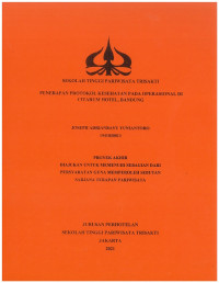 Image of PENERAPAN PROTOKOL KESEHATAN PADA OPERASIONAL DI CITARUM HOTEL, BANDUNG