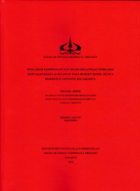Image of PENGARUH KOMPENSASI DAN IKLIM ORGANISASI TERHADAP KEPUASAN KERJA KARYAWAN PADA BUDGET HOTEL DE 80’S RESIDENCE GENTENG IJO JAKARTA