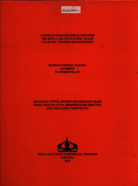 Image of LAPORAN PRAKTEK KERJA INDUSTRITHE RITZ-CARLTON PACIFIC PLACECULINARY CHINESE DEPARTEMENT