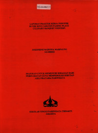 Image of LAPORAN PRAKTEK KERJA INDUSTRIDI THE RITZ CARLTON PASIFIC PLACECULINARY BANQUET WESTERN
