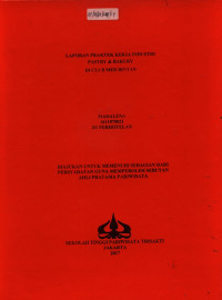 Image of LAPORAN PRAKTEK KERJA INDUSTRIPASTRY & BAKERY DI CLUB MED BINTAN