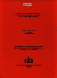 Image of LAPORAN PRAKTEK KERJA INDUSTRIFOOD AND BEVERAGE PRODUCT DEPARTEMENTHOTEL JW MARRIOTT MEDAN