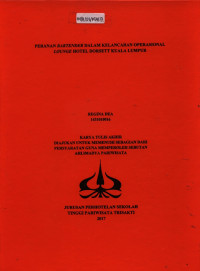 Image of PERANAN BARTENDER DALAM KELANCARAN OPERASIONAL LOUNGE HOTEL DORSETT KUALA LUMPUR