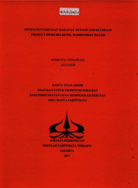 Image of SISTEM PENYIMPANAN MAKANAN DI FOOD AND BEVERAGE PRODUCT SWISS-BELHOTEL HARBOURBAY BATAM