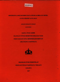 Image of PENTINGNYA INOVASI MENU DAVA STEAK & GRILL DI HOTEL AYANA RESORT & SPA BALI