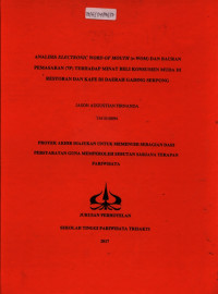 Image of ANALISIS ELECTRONIC WORD OF MOUTH (e-WOM) DAN BAURANPEMASARAN (7P) TERHADAP MINAT BELI KONSUMEN MUDA DIRESTORAN DAN KAFE DI DAERAH GADING SERPONG