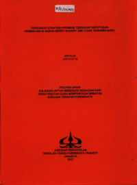 Image of PENGARUH STRATEGI PROMOSI TERHADAP KEPUTUSAN PEMBELIAN DI SASHA BERRY BAKERY AND CAKE, KOSAMBI BARU