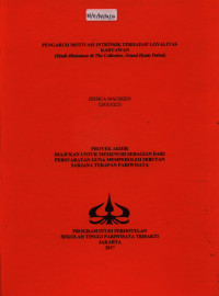 Image of PENGARUH MOTIVASI INTRINSIK TERHADAP LOYALITAS KARYAWAN(Studi dilakukan di The Collective, Grand Hyatt, Dubai)