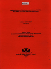 Image of ANALISIS PENGARUH PELAKSANAAN SOP TERHADAP KINERJA BELLMAN DI HOTEL PULLMAN JAKARTA INDONESIA