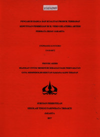 Image of PENGARUH HARGA DAN KUALITAS PRODUK TERHADAP KEPUTUSAN PEMBELIAN DI IL VERO GELATERIA ARTERI PERMATA HIJAU JAKARTA