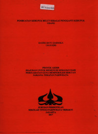 Image of PEMBUATAN KERUPUK BELUT SEBAGAI PENGGANTI KERUPUK UDANG