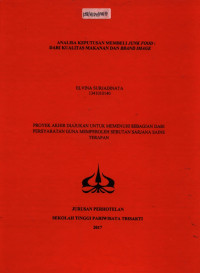 Image of ANALISA KEPUTUSAN MEMBELI JUNK FOOD :DARI KUALITAS MAKANAN DAN BRAND IMAGE