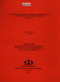 Image of ANALISIS PENGARUH SARANA PROMOSI TERHADAP TINGKAT KEPUASAN PELANGGAN DI WARUNG KITAKARAWANG