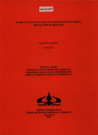 Image of PEMBUATAN KUE PUTU MAYANG SUBTITUSITEPUNG BERAS DENGAN TEPUNG KENTANG