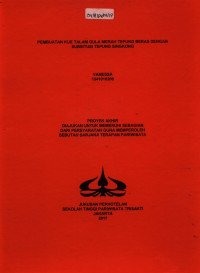 Image of PEMBUATAN KUE TALAM GULA MERAH TEPUNG BERAS DENGAN SUBSITUSI TEPUNG SINGKONG