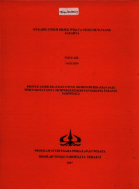 Image of ANALISIS UNSUR OBJEK WISATA MUSEUM WAYANG JAKARTA