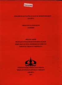 Image of ANALISIS KUALITAS PELAYANAN DI MUSEUM SEJARAH JAKARTA