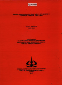 Image of Analisis Unsur-Unsur Destinasi Wisata Situ Gunung di Kabupaten Sukabumi, Jawa Barat