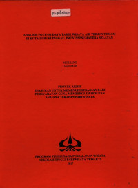 Image of ANALISIS POTENSI DAYA TARIK WISATA AIR TERJUN TEMAM DI KOTA LUBUKLINGGAU, PROVINSI SUMATERA SELATAN