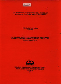 Image of ANALISIS MOTIVASI PENGUNJUNG DESA CIKOLELET, KECAMATAN CINANGKA, KABUPATEN SERANG