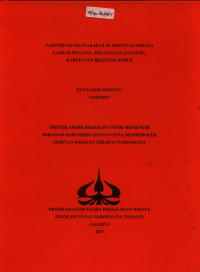 Image of PARTISIPASI MASYARAKAT DI DESTINASI WISATA LASKAR PELANGI, KECAMATAN GANTUNG,KABUPATEN BELITUNG TIMUR