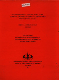 Image of ANALISIS UNSUR NSUR DESTINASI WISATA PULAU SEPA, KABUPATEN ADMINISTRATIF KEPULAUAN SERIBU DKI JAKARTA