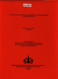Image of ANALISIS MOTIVASI PENGUNJUNG BERWISATA KULINER DI STREET GOURMET BANDUNG
