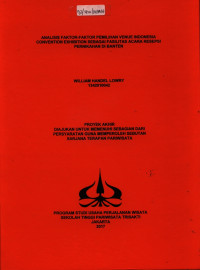 Image of ANALISIS FAKTOR-FAKTOR PEMILIHAN VENUE INDONESIA CONVENTION EXHIBITION SEBAGAI FASILITAS ACARA RESEPSI PERNIKAHAN DI BANTEN