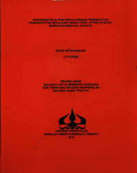 Image of HUBUNGAN PELATIHAN KERJA DENGAN PENINGKATAN PRODUKTIVITAS KERJA KARYAWAN FRONT OFFICE DI HOTEL SHERATON BANDARA JAKARTA