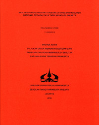 Image of ANALISIS PENERAPAN SAPTA PESONA DI KAWASANMONUMEN NASIONAL SEBAGAI DAYA TARIK WISATADI JAKARTA