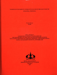 Image of TOURISM SUSTAINABILITY ON BELITUNG ISLAND ON THE EAST COAST OF SUMATERA, INDONESIA